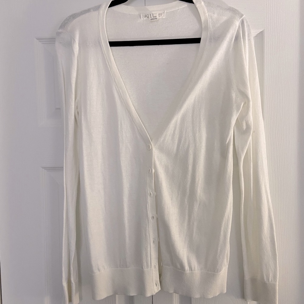 Forever 21 white cardigan